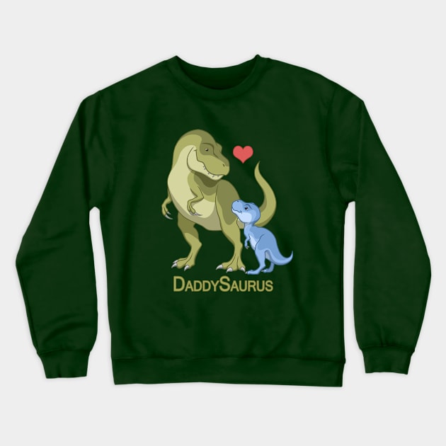 DaddySaurus T-Rex Father & Baby Boy Dinosaurs Crewneck Sweatshirt by csforest